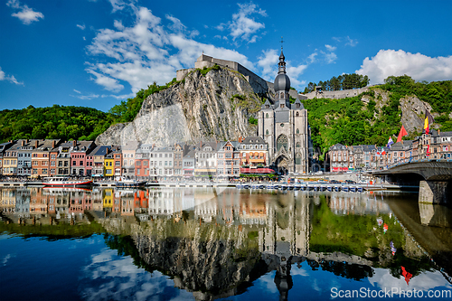 Image of View of picturesque Dinant town. Belgium