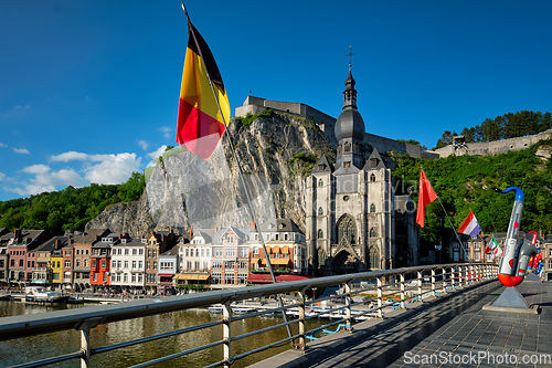 Image of View of picturesque Dinant town. Belgium