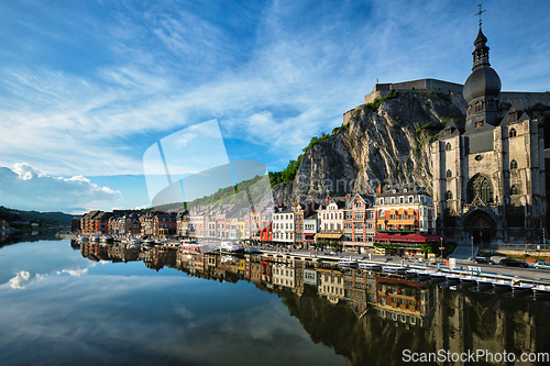 Image of View of picturesque Dinant town. Belgium