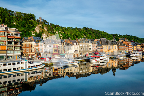 Image of View of picturesque Dinant city. Belgium