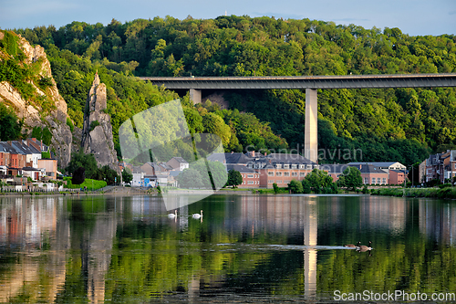 Image of View of picturesque Dinant city. Belgium