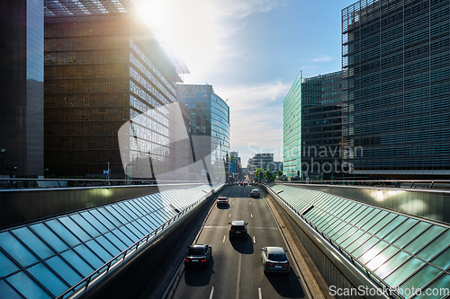 Image of Street traffic in Brussels