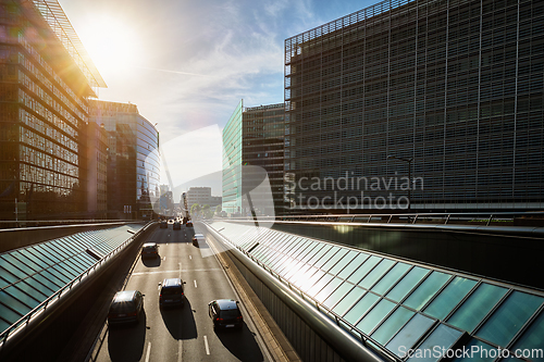 Image of Street traffic in Brussels