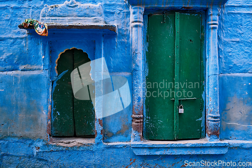 Image of Blue houses in streets of of Jodhpur