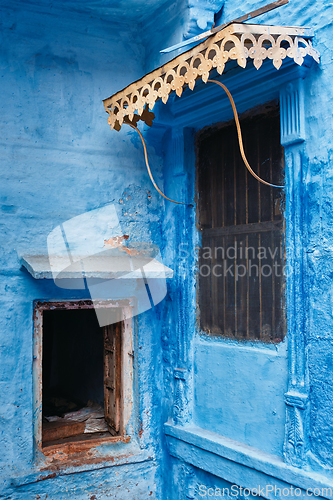 Image of Blue houses in streets of of Jodhpur