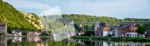 Image of View of picturesque Dinant city. Belgium