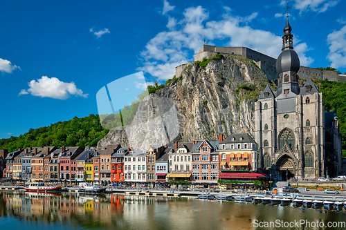 Image of View of picturesque Dinant town. Belgium