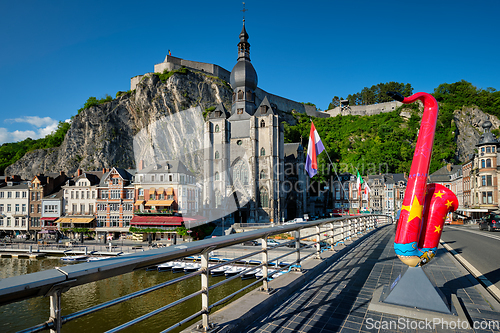 Image of View of picturesque Dinant town. Belgium