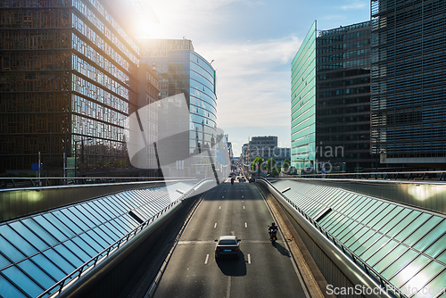 Image of Street traffic in Brussels