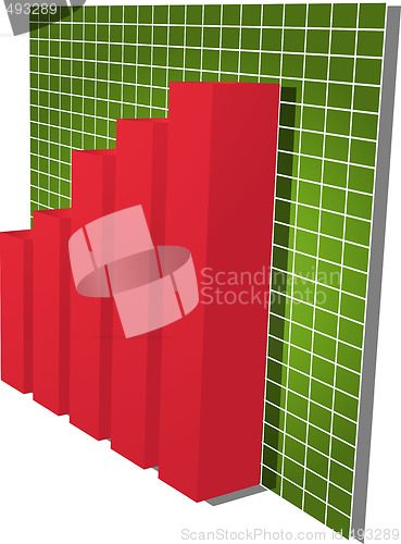 Image of Financial barchart illustration