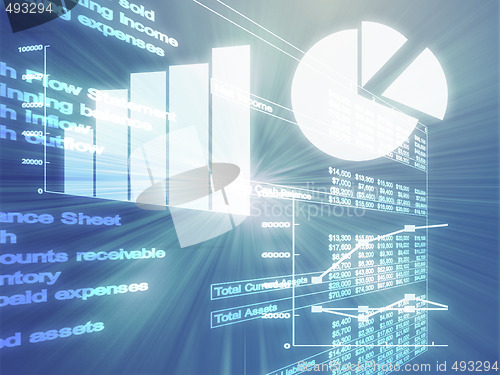 Image of Spreadsheet business charts illustration