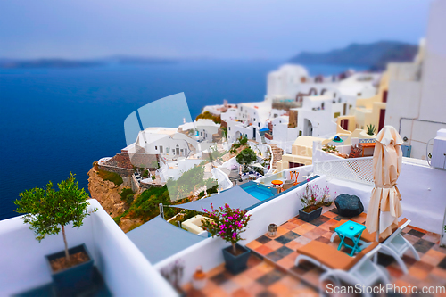 Image of Famous greek tourist destination Oia, Greece