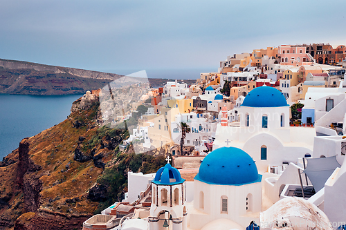 Image of Famous greek tourist destination Oia, Greece