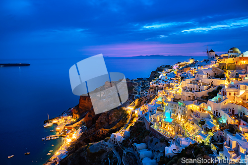 Image of Famous greek tourist destination Oia, Greece