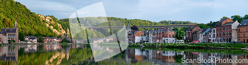 Image of View of picturesque Dinant city. Belgium