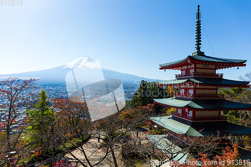 Image of Mount Fuji and Chureito Pagoda