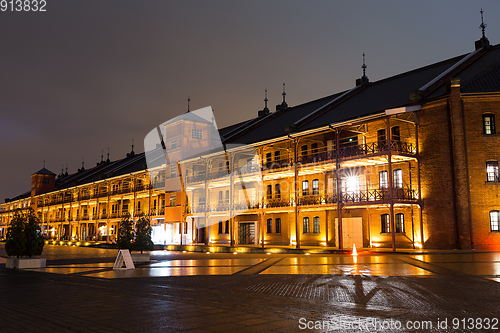 Image of Red Brick Warehouse at night