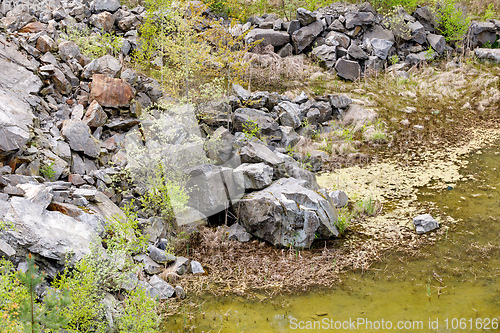 Image of abandoned flooded quarry, Czech republic