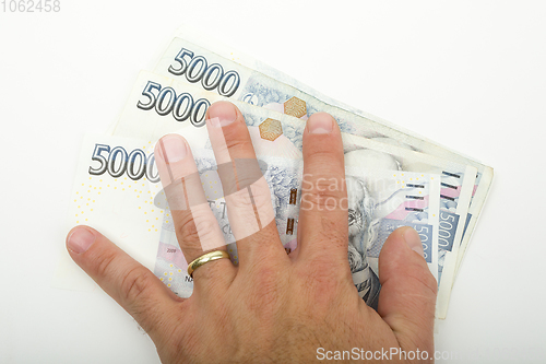 Image of czech banknotes crowns