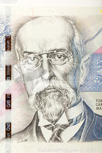 Image of Tomas Garrigue Masaryk on czech banknote