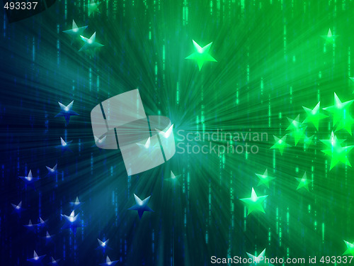 Image of Flying stars illustration