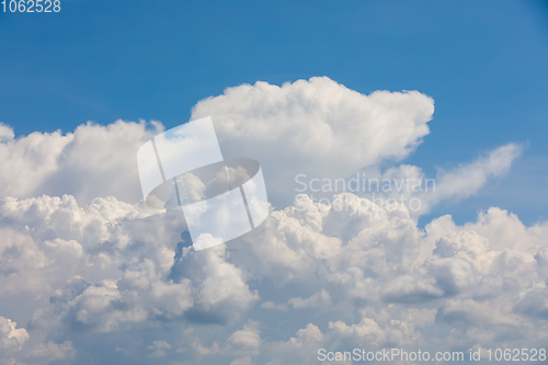 Image of White clouds on blue sky