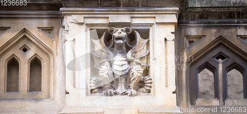 Image of TURIN, ITALY - Dragon on Victory Palace facade 