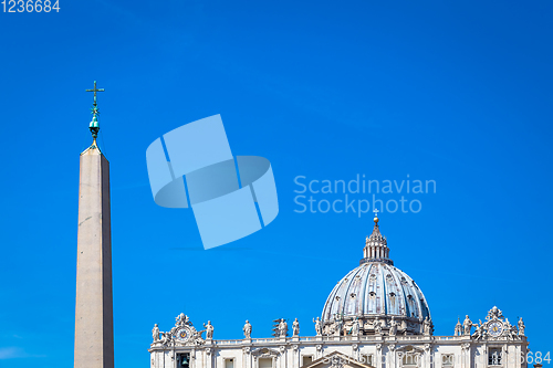 Image of Saint Peter Basilica Dome in Vatican