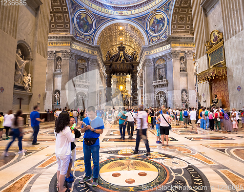 Image of Over-tourism in Saint Peter Basilica, Vatican State