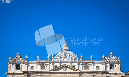Image of Saint Peter Basilica Dome in Vatican