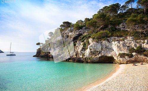 Image of Cala en Turqueta (Turqueta Beach) in Menorca, Spain