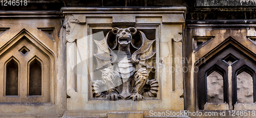 Image of TURIN, ITALY - Dragon on Victory Palace facade 