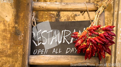 Image of Italian Restaurant Blackboard