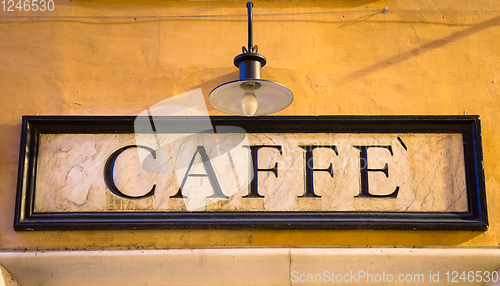 Image of Coffee sign in retro style - Italy