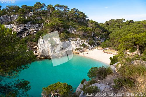 Image of Cala en Turqueta (Turqueta Beach) in Menorca, Spain