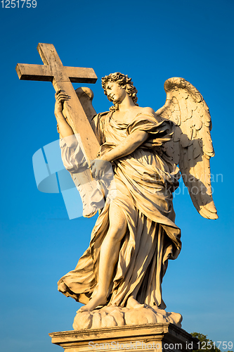 Image of Catholic angel with cross