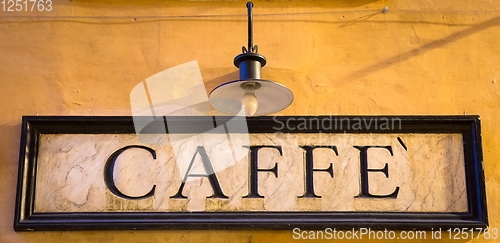 Image of Coffee sign in retro style - Italy