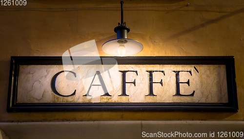 Image of Coffee sign in retro style - Italy