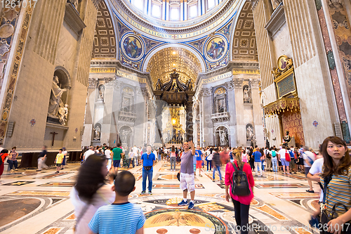 Image of Over-tourism in Saint Peter Basilica, Vatican State