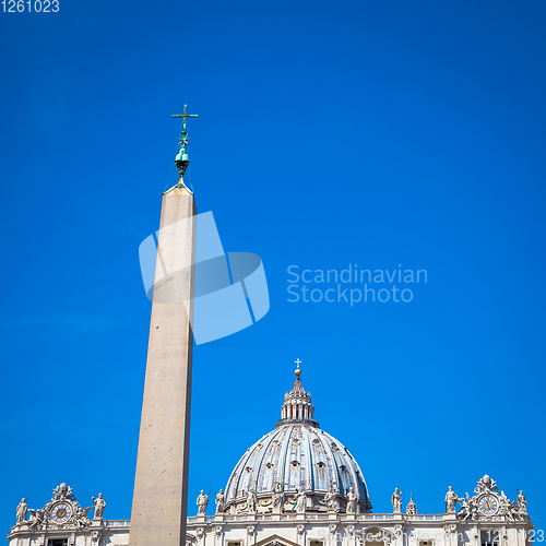 Image of Saint Peter Basilica Dome in Vatican