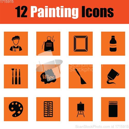 Image of Set of painting icons