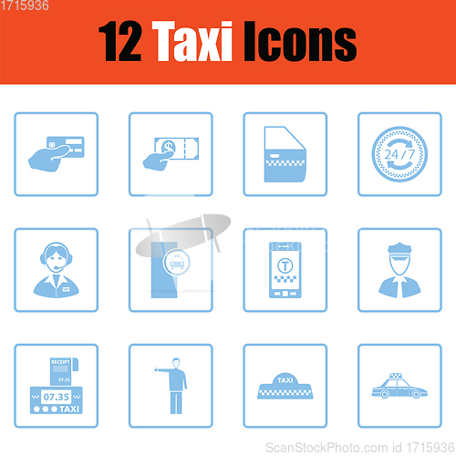 Image of Set of taxy icons