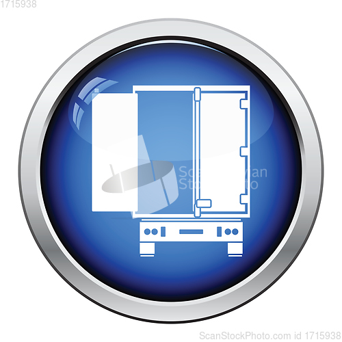 Image of Truck trailer rear view icon