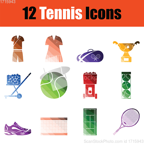 Image of Tennis icon set