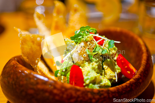 Image of avocado and shrimps salad