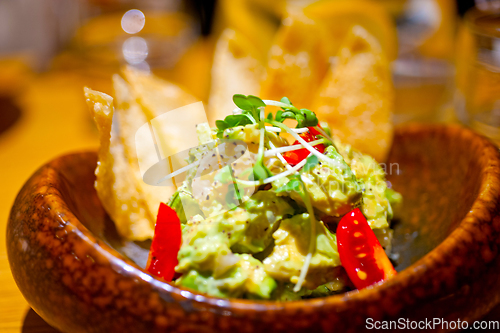 Image of avocado and shrimps salad