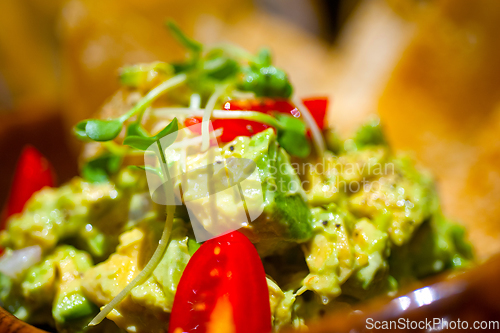 Image of avocado and shrimps salad