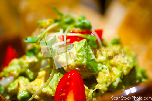 Image of avocado and shrimps salad