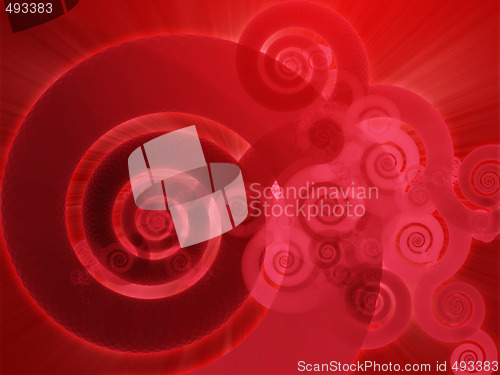 Image of Abstract swirly floral grunge illustration