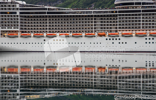 Image of Cruise Liners On Geiranger fjord, Norway